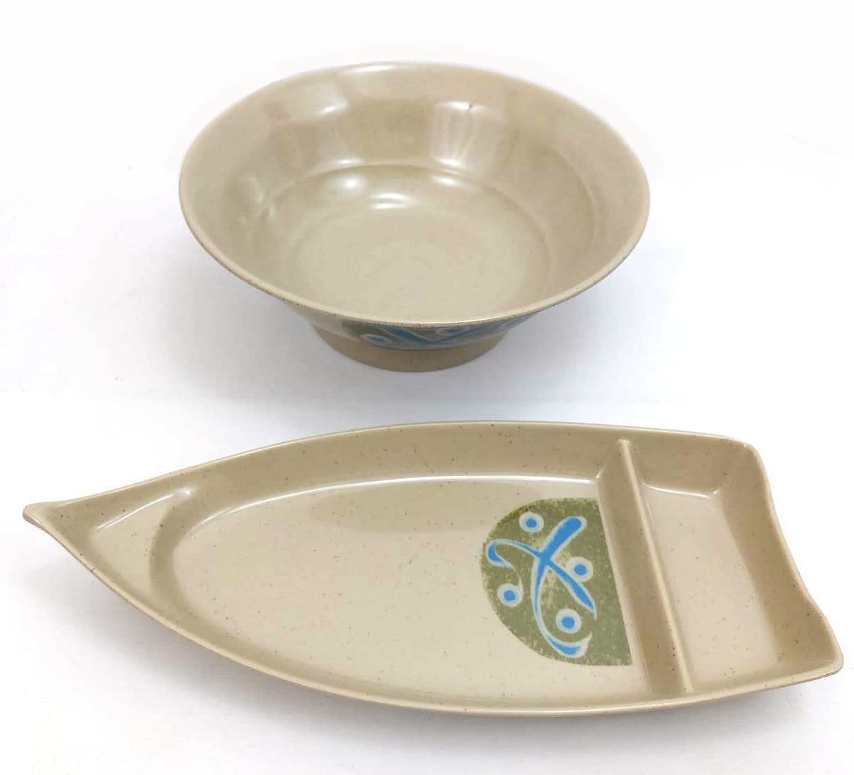 Japanbargain 2347, Sushi Boat Shape Sushi Plate Sashimi Serving Plate Plastic Tray 10 X 4.5 Inch, Green